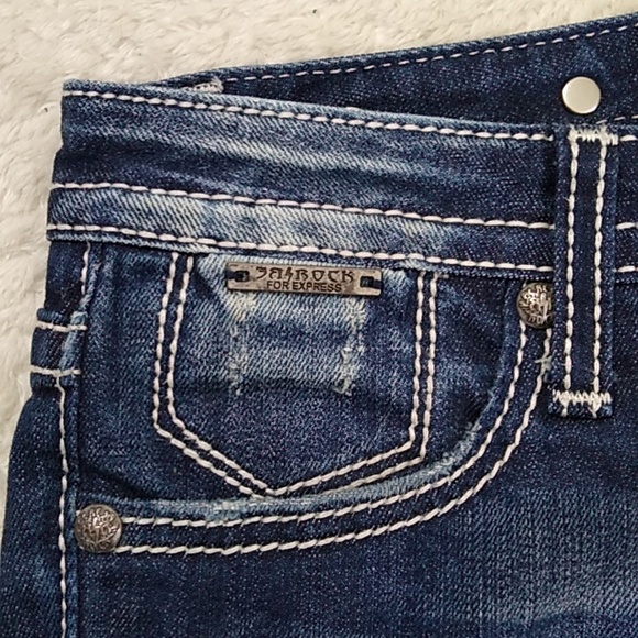 Bedrock for Express Jeans size 0 Boot Distressed - Picture 10 of 16